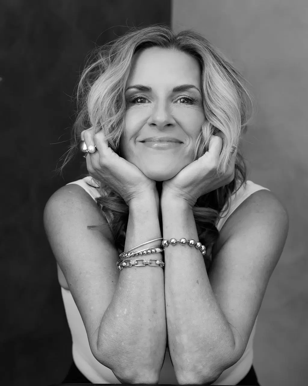 Midlife woman smiling