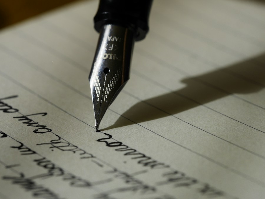 Journal and pen for a moment of focus